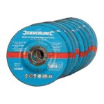 Discos de rebarbar de centro afundado para metal, 10 peças (115 x 6 x 22,2 mm)