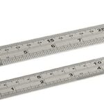 Conjunto de réguas de aço inoxidável, 150-300 mm, 2 unidades